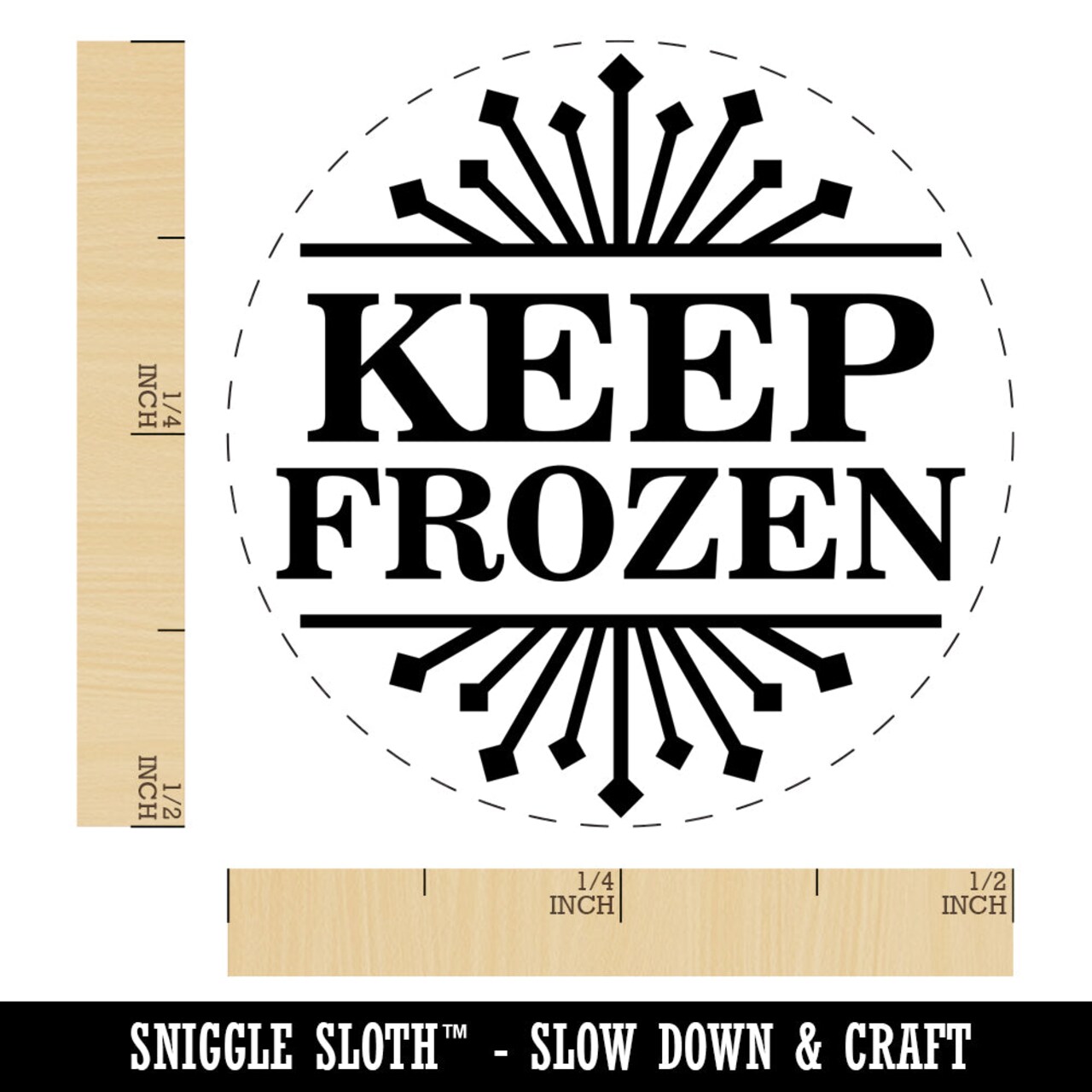 Keep Frozen Freezer Food Storage Self-Inking Rubber Stamp for Stamping Crafting Planners